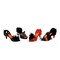 Glam Witch Shoe Halloween Ornament, Set of 4
